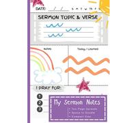 My Sermon Notes - A Cute, Simple Journal for Kids | Encourage Attention and Engagement in Church or Sunday School | Great Gift Idea
