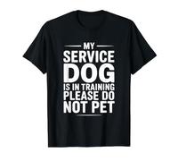 My Service Dog is in Training Please Do Not Pet Value Graphic T-Shirt, Men, Black, XL