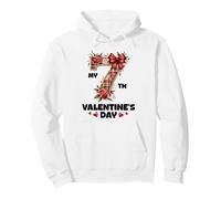 My Seventh Valentine Day 7th Celebration Happy Couple Lovers Pullover Hoodie