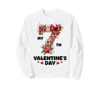 My Seventh Valentine Day 7th Celebration Happy Couple Lovers Sweatshirt