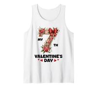 My Seventh Valentine Day 7th Celebration Happy Couple Lovers Tank Top