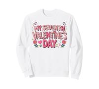My Seventh Valentine Day Happy Couple 7th Lovers Celebration Sweatshirt