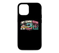 My Sewing Room Is My Happy Place Funny Sewing Machine Case for iPhone 12/12 Pro