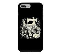 My Sewing Room Is My Happy Place Funny Sewing Machine Case for iPhone 7 Plus/8 Plus