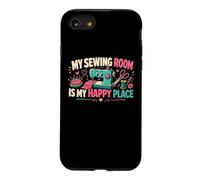 My Sewing Room Is My Happy Place Funny Sewing Machine Case for iPhone SE (2020) / 7/8