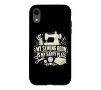 My Sewing Room Is My Happy Place Funny Sewing Machine Case for iPhone XR
