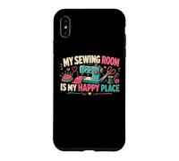 My Sewing Room Is My Happy Place Funny Sewing Machine Case for iPhone XS Max
