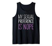 My Sexual Preference Is Nope Funny LGBTQIA Asexual Pride Tank Top