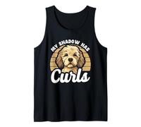 My Shadow Has Curls Funny Maltipoo Dog Owner Quote Tank Top