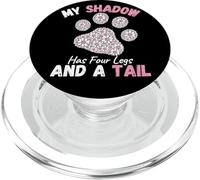 My Shadow Has Four Legs And A Tail Dog Flower Paws PopSockets PopGrip for MagSafe