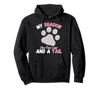 My Shadow Has Four Legs And A Tail Dog Flower Paws Pullover Hoodie