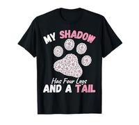 My Shadow Has Four Legs and A Tail Dog Flower Paws T-Shirt