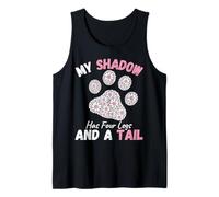 My Shadow Has Four Legs and A Tail Dog Flower Paws Tank Top
