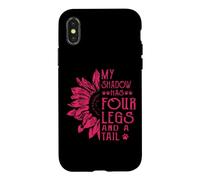 My Shadow Has Four Legs And A Tail Dog Paws Flower Case for iPhone X/XS