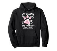 My shadow has four legs and a tail flower paw Pullover Hoodie