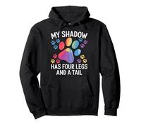 My Shadow Has Four Legs And A Tail Pullover Hoodie, Adult Unisex, Black, Large