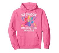 My Shadow Has Four Legs And A Tail Pullover Hoodie, Adult Unisex, Bright Pink, X-Large