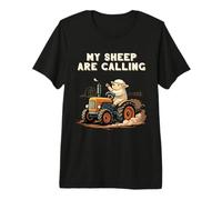 My Sheep are Calling Tractor Farmer Humor Premium T-Shirt