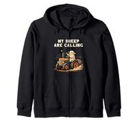 My Sheep Are Calling Tractor Farmer Humor Zip Hoodie
