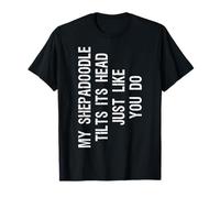 My Shepadoodle Dog Tilts Its Head Funny Shepapoo T-Shirt
