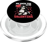 My Shih Tzu Is My Valentine Valentine's Day Dog Owner PopSockets PopGrip for MagSafe