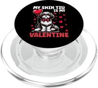My Shih Tzu Is My Valentine Valentine's Day Dog Owner PopSockets PopGrip for MagSafe