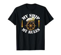 My ship my rules captain cap steering wheel seafaring T-Shirt