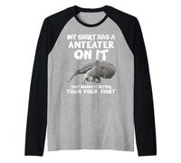 My Shirt Has Anteater Funny Animal Lover Raglan Baseball Tee