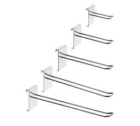 My Shopfittings 10 X Heavy Duty Gridwall Euro Hooks Grid Wall Mesh Panels Chrome Retail Display Size 100mm 150mm 200mm 250mm 300mm (10 X 12 INCH OR 30CM)