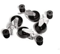 My Shopfittings 2FT Black Heavy-Duty Clothes Rail Hanging Rail with Wheels 2ft wide AND 5ft High, CENTRE BAR, HANGERS, COVERS (4 X WHEELS WITH CUSTORS)