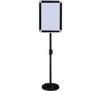 My Shopfittings A4 Black Floor Standing Sign Holder Poster Menu Floor Display Stand Adjustable Size: A4(24x33CM)