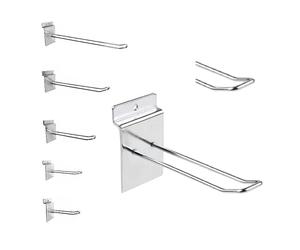 My Shopfittings HD Looped Euro Hooks for Slatwall, Accessories, Chrome Finish Slatwall Euro Hooks in 5 Sizes 4’’, 6’’, 8’’, 10’’, and 12’’ OR 10cm, 15cm, 20cm, 25cm, 30cm (50, 12 INCH OR 30CM)