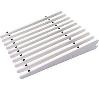 My ShopFittings Ltd Twin Slot Wall Mounted Shelving Bracket White Pack of (1, 2, 4, 6, 8, 10) Sizes (12cm, 17cm, 22cm, 27cm, 32cm, 37cm, 47cm, 61cm) (10, 47cm Or 470mm White Bracket)