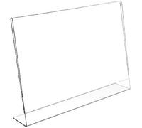 My Shopfittings Slant Back Acrylic Sign Holder A4, Landscape Frame for Signs, Brochures, Flyers, Menus, Posters - Clear Plastic Display Stand for Home, Office, Store - Multipacks Available (3)