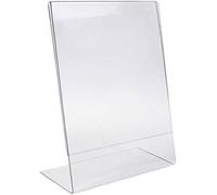 My Shopfittings Slant Back Acrylic Sign Holder A4, Portrait Frame for Signs, Brochures, Flyers, Menus, Posters - Clear Plastic Display Stand for Home, Office, Store - Multipacks Available (3)