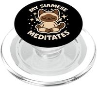 "My Siamese Meditates" Cute Cat Theme PopSockets PopGrip for MagSafe
