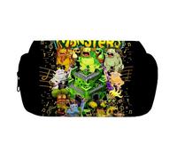 My Singing Monsters Fashion Stationery Pencil Case for Girls/Boys Teenager Schooler Gift, Wubbox Cartoon Large Capacity Compartment Back to School Pen Bag (P, 21 x 10 x 7.5 cm)