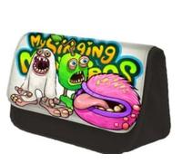 My Singing Monsters Fashion Stationery Pencil Case for Girls/Boys Teenager Schooler Gift, Wubbox Cartoon Large Capacity Compartment Back to School Pen Bag (R, 21 x 10 x 7.5 cm)