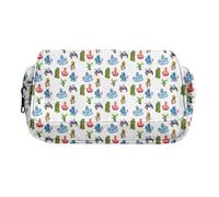 My Singing Monsters Fashion Stationery Pencil Case for Girls/Boys Teenager Schooler Gift, Wubbox Cartoon Large Capacity Compartment Back to School Pen Bag (K, 21 x 10 x 7.5 cm)