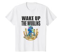 My Singing Monsters-Wake Up The Wublins-Poewk T-Shirt T-Shirt, Youth, White, Large
