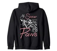My Sister Has Paws Great Dane Lover Gentle Giant Dog Zip Hoodie