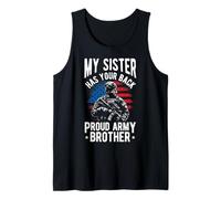 My Sister Has Your Back Proud Military Brother Support Tank Top