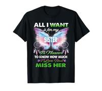 My Sister in Heaven Birthday Shirt, Miss My Sister My Angel T-Shirt