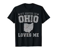 My Sister in Ohio Loves Me America Vintage State T-Shirt