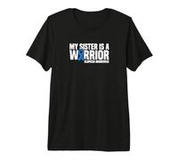 My Sister is a Warrior Blue Ribbon Alopecia Awareness Premium T-Shirt