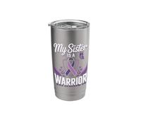 My Sister is A Warrior Purple Ribbon Support Stainless Steel Insulated Tumbler