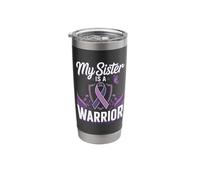 My Sister is A Warrior Purple Ribbon Support Stainless Steel Insulated Tumbler