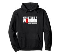 My Sister is a Warrior Red Ribbon Stroke Awareness Pullover Hoodie