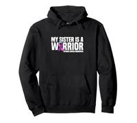 My Sister is a Warrior Thyroid Cancer Awareness Pullover Hoodie