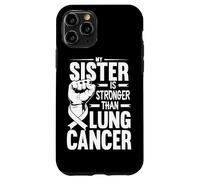 My Sister Is Stronger Than Lung Cancer Awareness Case for iPhone 11 Pro